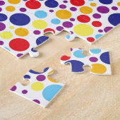 、青い、色盲の誕生日-赤い黄色い、オレンジ ジグソーパズル (側面)