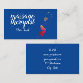 青い 赤い エレガントな 緑の木々 な田舎風の おしゃれな 女性らしい 名刺 (正面/裏面)