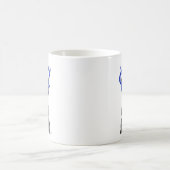 青い(雄ジカの)枝角を搭載するJackalope コーヒーマグカップ (中央)