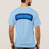 青い《鳥》ハヤブサのイメージ Tシャツ (裏面)