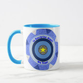 青い《鳥》ハヤブサのマグ マグカップ (左)