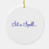 青いAdirondack セラミックオーナメント (裏面)