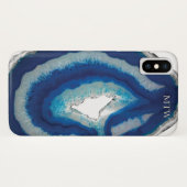 青いAgat Case-Mate iPhoneケース (裏面(横))