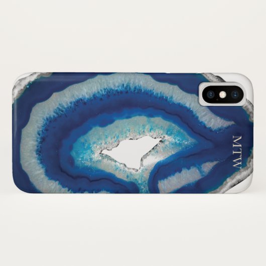 青いAgat Case-Mate iPhoneケース (裏面(横))
