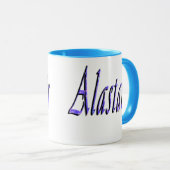 青いAlastair名のロゴ、 マグカップ (正面右)