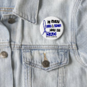 青いALS Iの衣服および私のパパ37のための白 缶バッジ (インサイチュ)