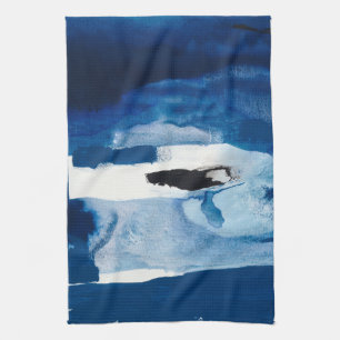 青いAmore II キッチンタオル