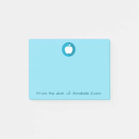 青いApple ポストイット (正面)