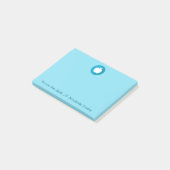 青いApple ポストイット (アングル)