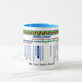 青いAshby運河のルートマップのイギリスの内国水路 マグカップ (中央)