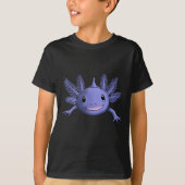 青いAxolotlシャツ Tシャツ (正面)