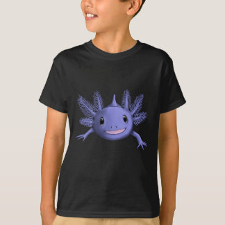 青いAxolotlシャツ Tシャツ