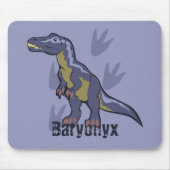 青いBaryonyx マウスパッド (正面)