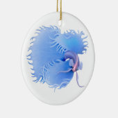 青いBetta急に燃え上がる魚のオーナメント セラミックオーナメント (右)