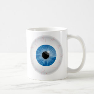 青いBloodshot眼球のマグ コーヒーマグカップ