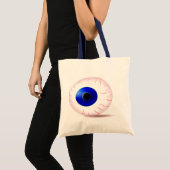 青いBloodshot眼球 トートバッグ (正面(商品))