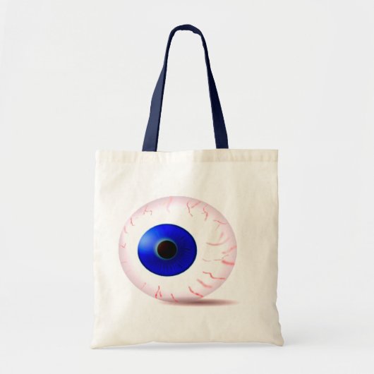 青いBloodshot眼球 トートバッグ (正面)