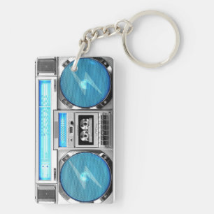 青いboombox キーホルダー