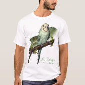 青いBudgieの芸術のティー Tシャツ (正面)
