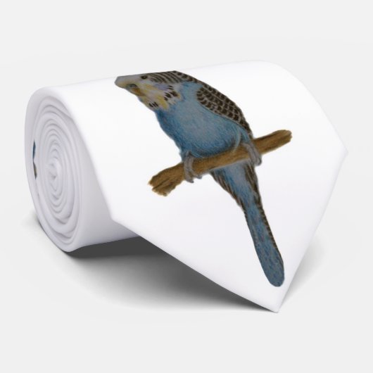 青いBudgie ネクタイ (ロール)