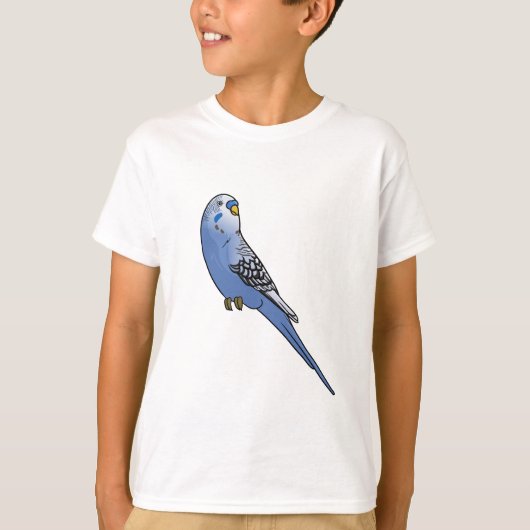 青いBudgie Tシャツ (正面)