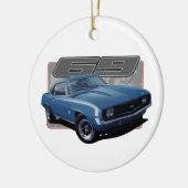 青いCamaroのしぶき セラミックオーナメント (左)