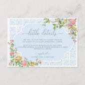 青いChinoiserie詳細エンクロージャカード – Trianon エンクロージャーカード (正面)