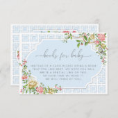 青いChinoiserie Booksリクエストカード – Trianon エンクロージャーカード (正面/裏面)