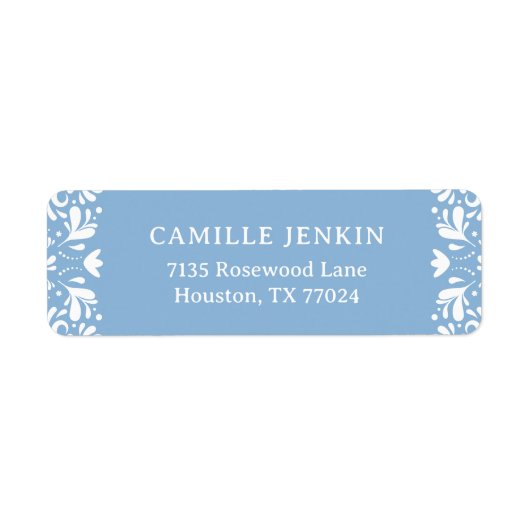 青いCielitoのLindoアドレス ラベル (正面)