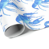 青いCrawfish ラッピングペーパー (ロールコーナー)