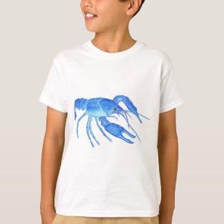 青いCrawfish Tシャツ