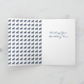 青いDalaの馬のバースデー・カード カード (内部)