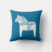 青いDalaの馬の枕 クッション (裏面)