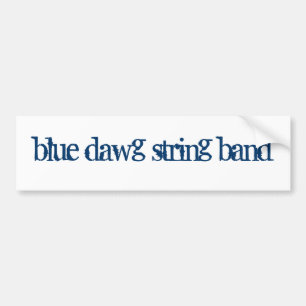 青いDAWGの紐バンドのバンパーステッカー バンパーステッカー