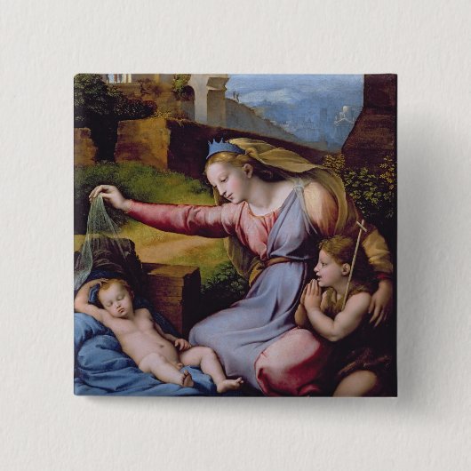 青いDiademのマドンナかtのマドンナ 缶バッジ (正面)