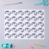 青いDIY カラーの鯉の魚 カープ #3 薄葉紙 (クラフト)