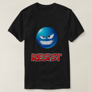 青いemojiは、抵抗します tシャツ