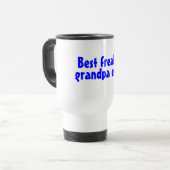 青いFreakinの最も最高のな祖父 トラベルマグ (正面左)