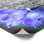 青いGentian Flower Frame自分の写真を作成 ポスター (角)