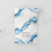 青いGeode抽象芸術グリーティングカード サンキューカード (内部)