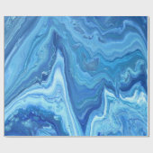 青いGeode ラッピングペーパー (フラット)