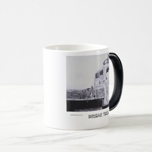 青いHeelerのマグシリーズ モーフィングマグカップ (正面右)