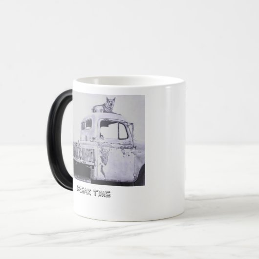 青いHeelerのマグシリーズ モーフィングマグカップ (正面左)