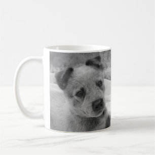 青いHEELERのマグ コーヒーマグカップ