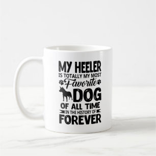 青いHeelerは私のお気に入りのな犬のマグです コーヒーマグカップ