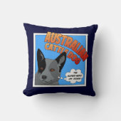 青いHeeler クッション (正面)