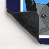 青いHeeler マウスパッド (コーナー)