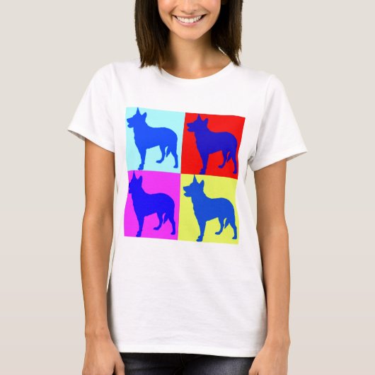 青いHeelers色の壁 Tシャツ (正面)