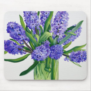 青いHyacinths マウスパッド