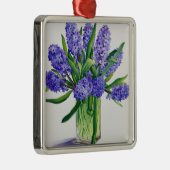 青いHyacinths メタルオーナメント (右)